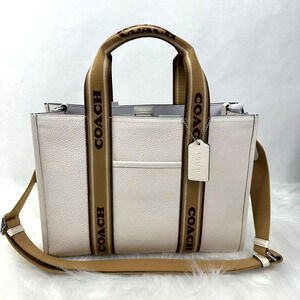 Coach Smith Tote Crossbody Bag In Leather/Silver/Chalk CU997 NWT